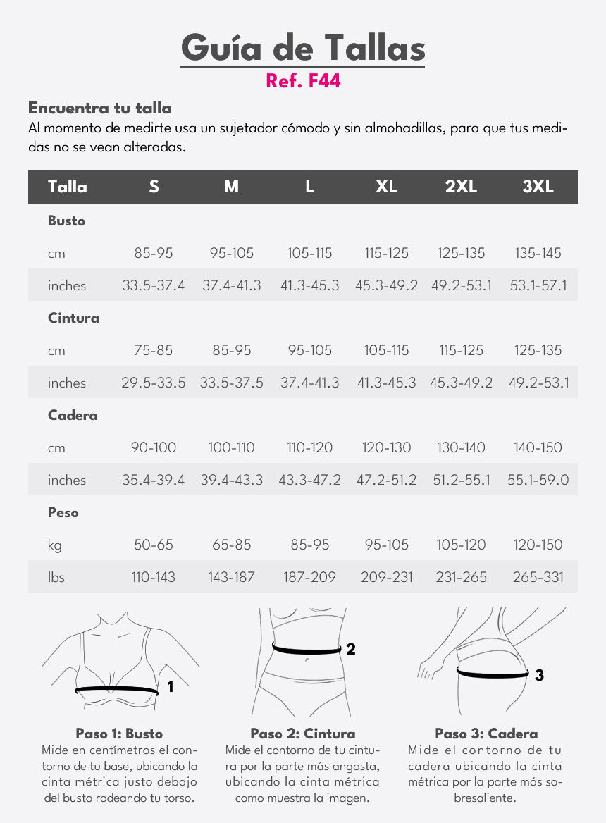F44: Body Modelador Muslo Medio